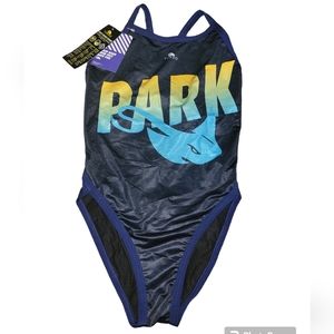 NWT Turbo Swim Revolution Swimsuit Park Shark sz XS S